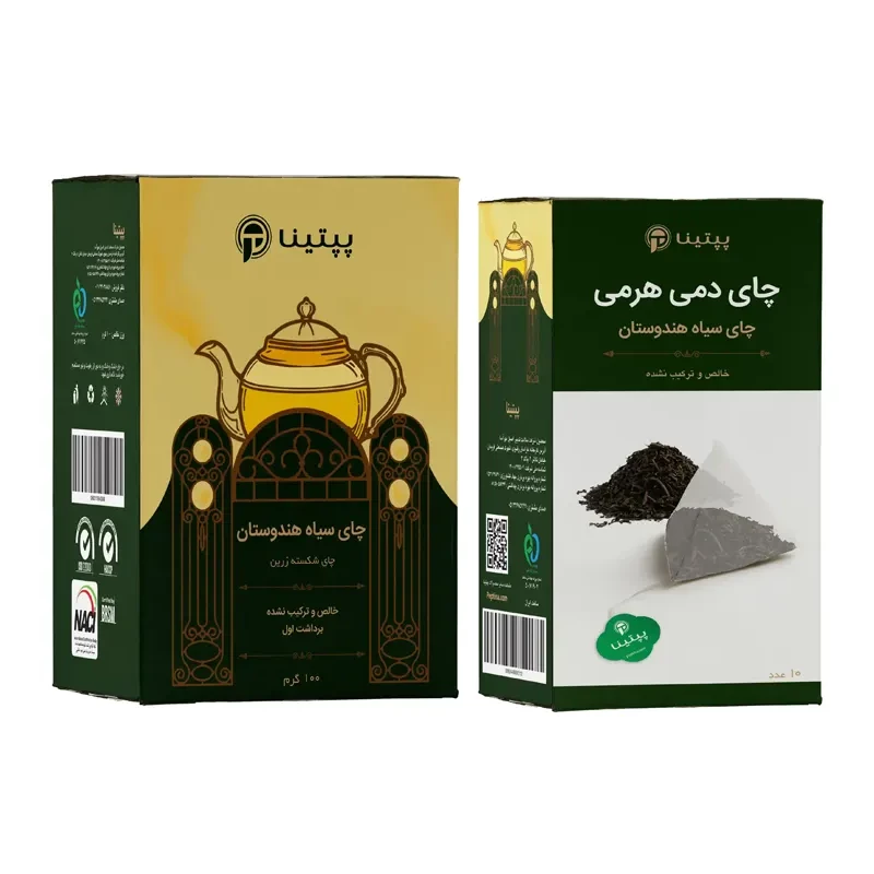 چای سیاه خالص هندوستان پپتینا تی بگ هرمی