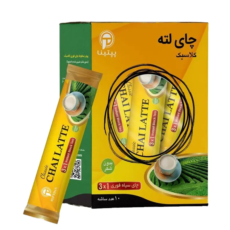 شیر چای (چای لته) کلاسیک پپتینا بسته 10 ساشه‌ای