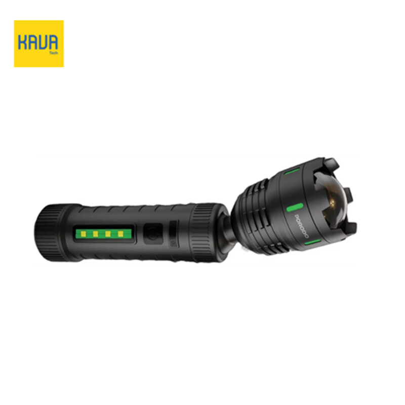 چراغ قوه لیزری چندرنگ Porodo Orbit با پاوربانک 5000mAh و چرخش 360 درجه