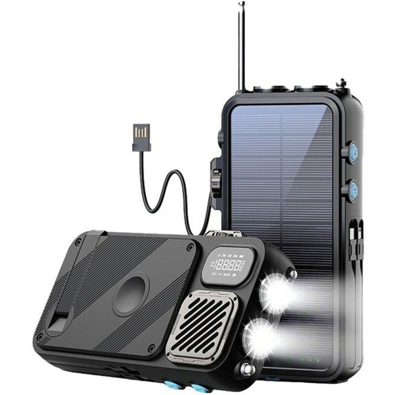 پاوربانک خورشیدی 16000 و اسپیکر بلوتوث پاورولوژی مدل Powerology 16000mAh Solar PPBCHA49