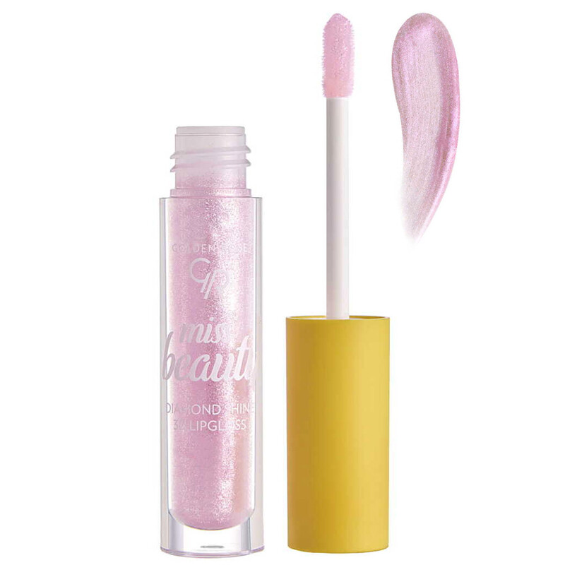 رژ لب مایع حجم دهنده میس بیوتی Diamond Shine گلدن رز 4.5ml