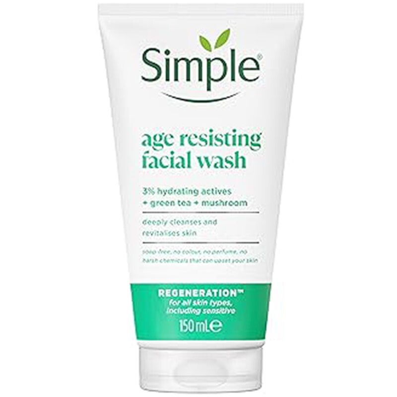 ژل شستشو ضد پیری چای سبز سیمپل Age Resisting