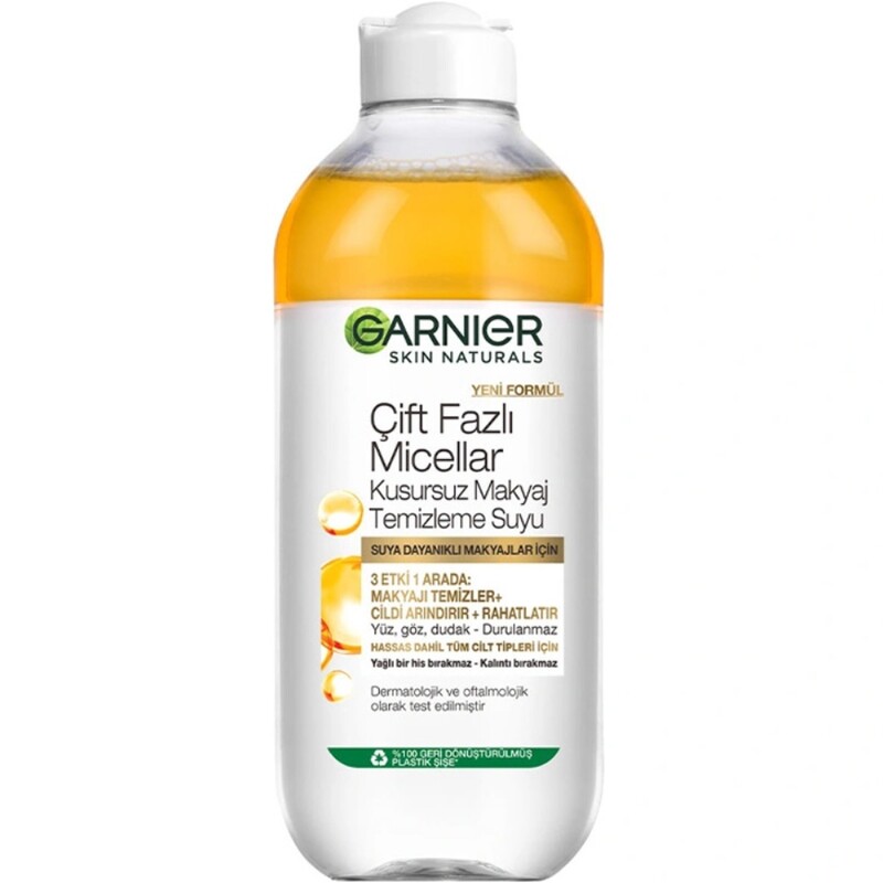 میسلار واتر دو فاز گارنیه انواع پوست 400ml