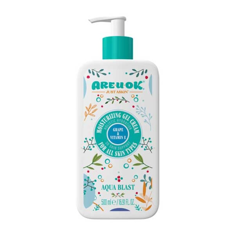 ژل کرم آبرسان آر یو اکی انگور و ویتامین 500ml E