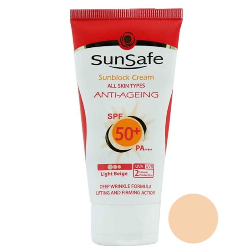 کرم ضد آفتاب رنگی ضد چروک سان سیف SPF50