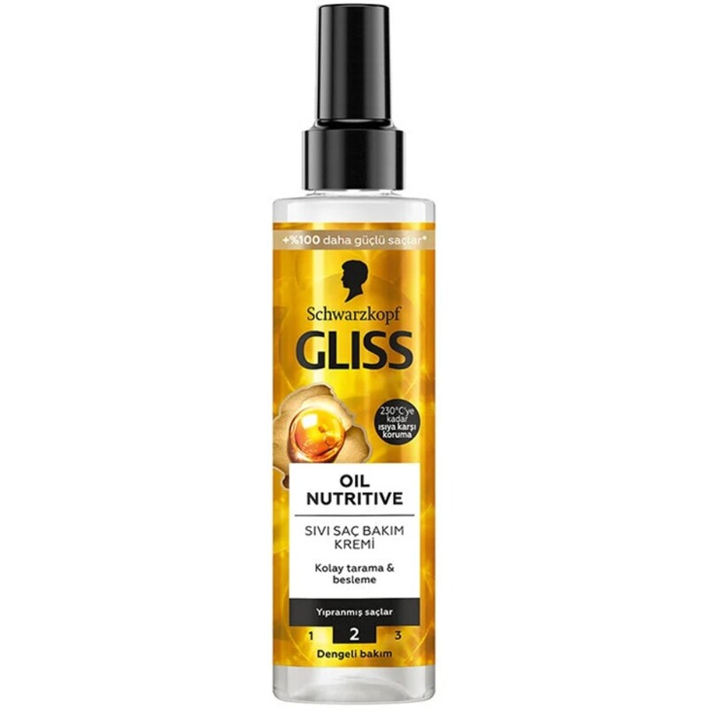 اسپری دو فاز گلیس موهای آسیب دیده Oil Nutritive