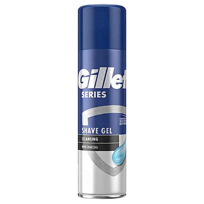 ژل اصلاح پوست حساس ژیلت حاوی زغال 200ml