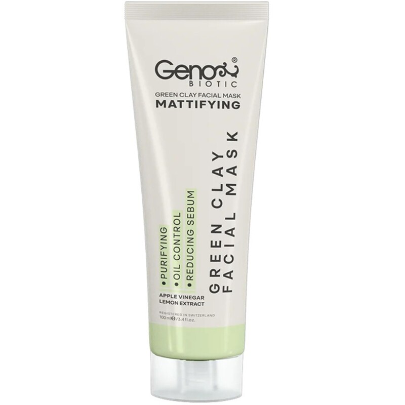 ماسک صورت و گردن حاوی خاک رس سبز ژنوبایوتیک 100ml