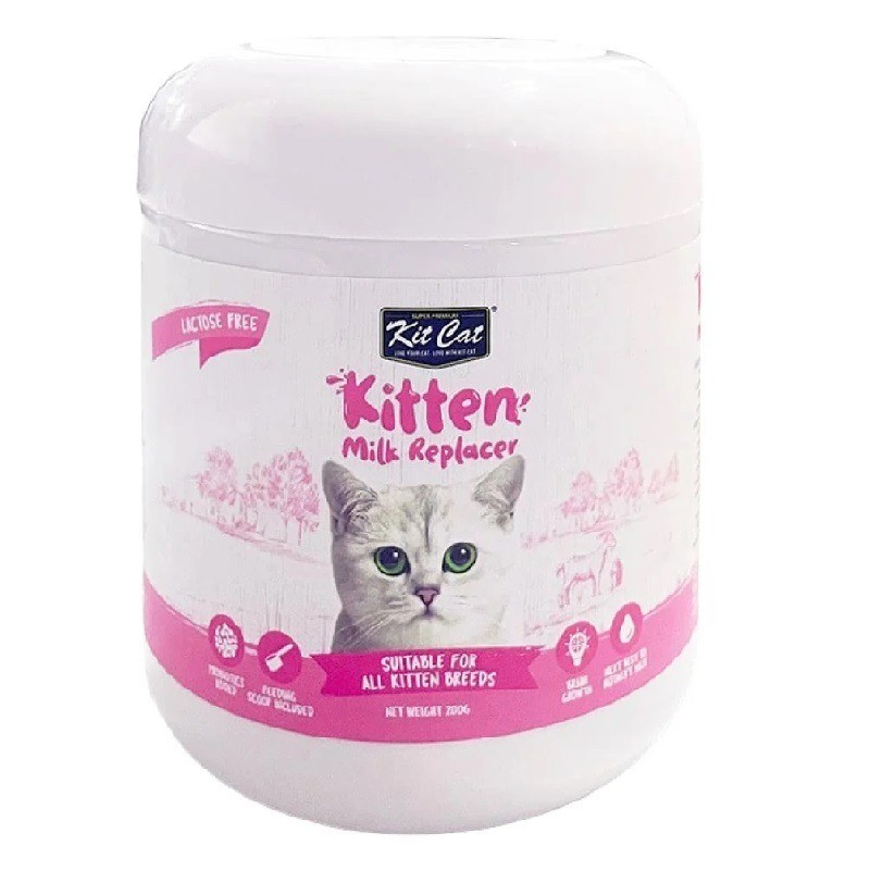 شیر خشک بچه گربه کیت کت جایگزین شیر مادر Kit Cat Kitten Milk Replacer وزن 200 گرم
