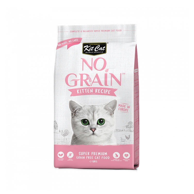 غذای خشک بچه گربه کیت کت Kit Cat Kitten No Grain Super Premium وزن 10 کیلوگرم