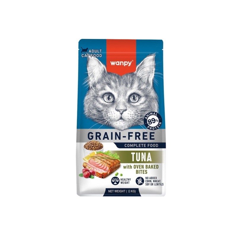 غذای خشک گربه ونپی با طعم ماهی تن Wanpy Complete Cat Food وزن 8 کیلوگرم