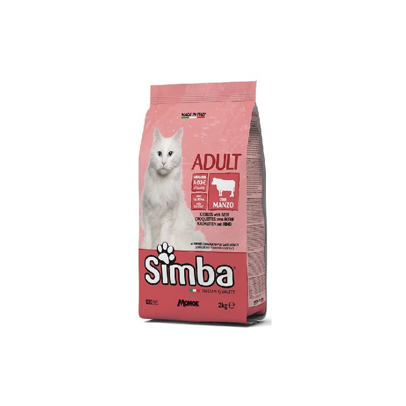 غذای خشک گربه مونژ مدل سیمبا طعم گوشت گاو Monge simba Cat Beef وزن 400 گرم