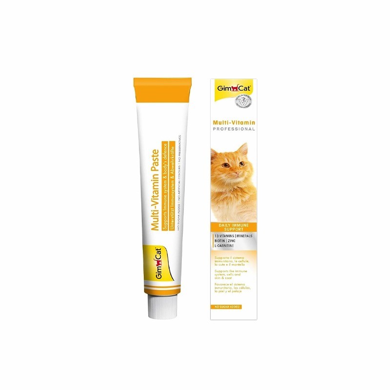خمیر مولتی ویتامین گربه جیم کت GimCat Multivitamin Paste Immune Support وزن 20 گرم