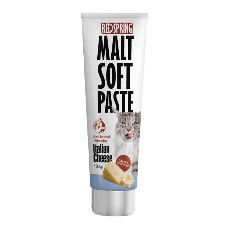 خمیر مالت گربه رداسپرینگ با طعم پنیر ایتالیایی Redspring Malt Soft Paste بسته 2 عددی