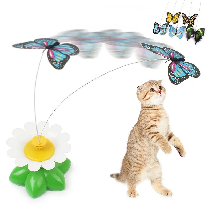 اسباب بازی پروانه متحرک گربه راینو Rhino Motion Butterfly Cat Toy