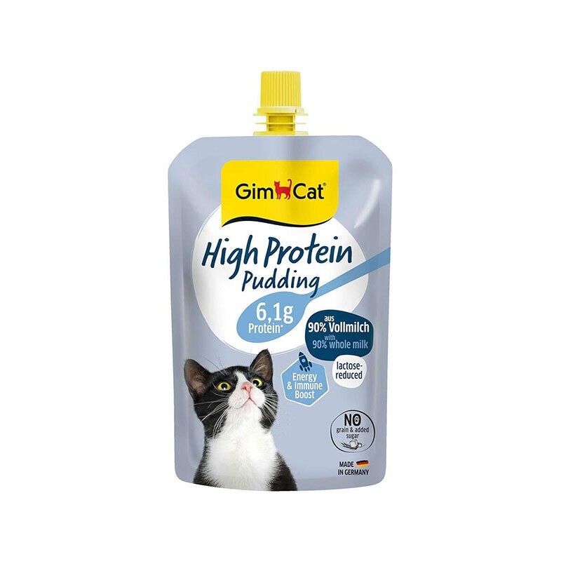 پودینگ گربه جیم کت با طعم شیر Gimcat High Protein Pudding وزن 100 گرم