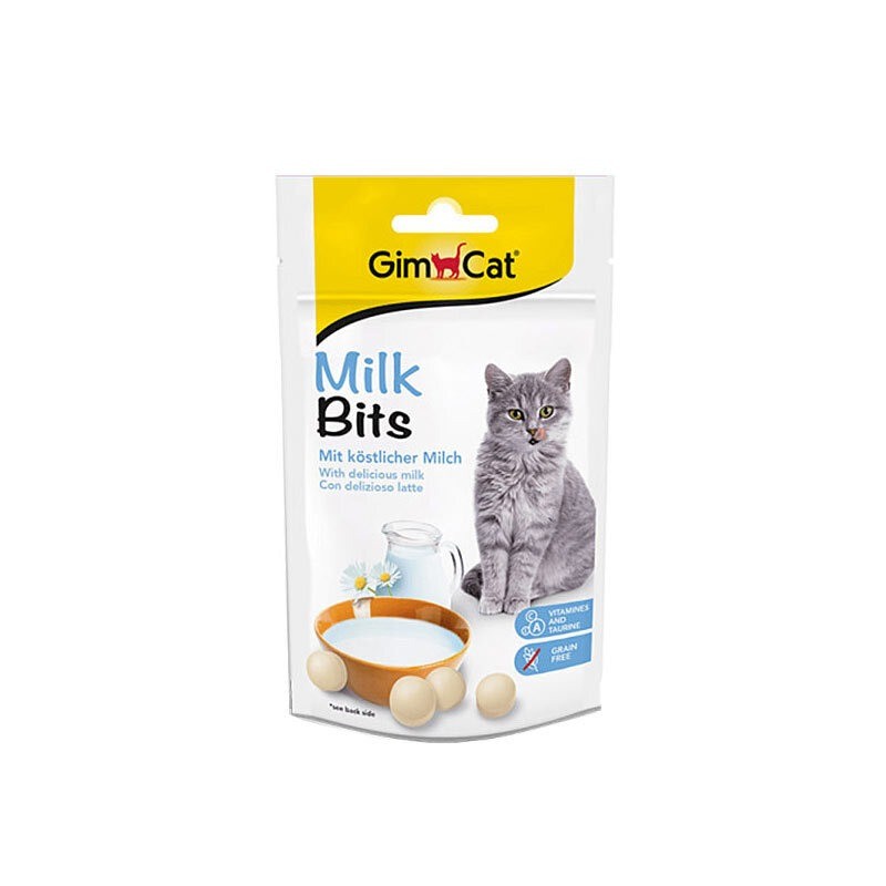 اسنک تشویقی توپی گربه با طعم شیر جیم کت GimCat Milkbits وزن 50 گرم