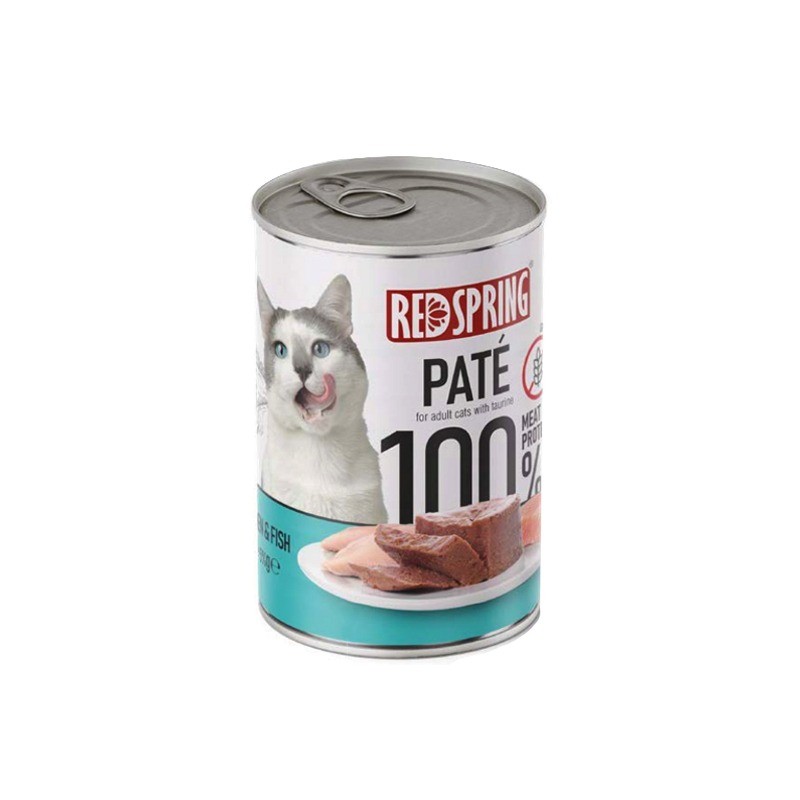 کنسرو غذای گربه رداسپرینگ با طعم مرغ و ماهی Redspring Cat Chicken Fish Pate وزن 400 گرم