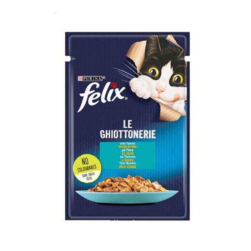 پوچ گربه فلیکس با طعم ماهی تن Felix Cat Pouch بسته 26 عددی