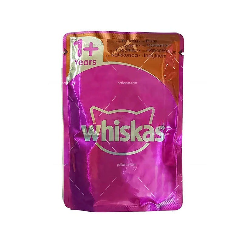 پوچ گربه ویسکاس با طعم گوشت پرندگان Whiskas Cat Pouch وزن 85 گرم
