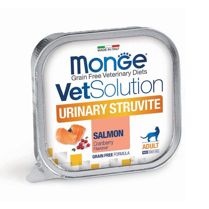 غذای کاسه ای درمان مجاری ادراری گربه مونژه Monge VetSolution Urinary Struvite Feline وزن 100 گرم