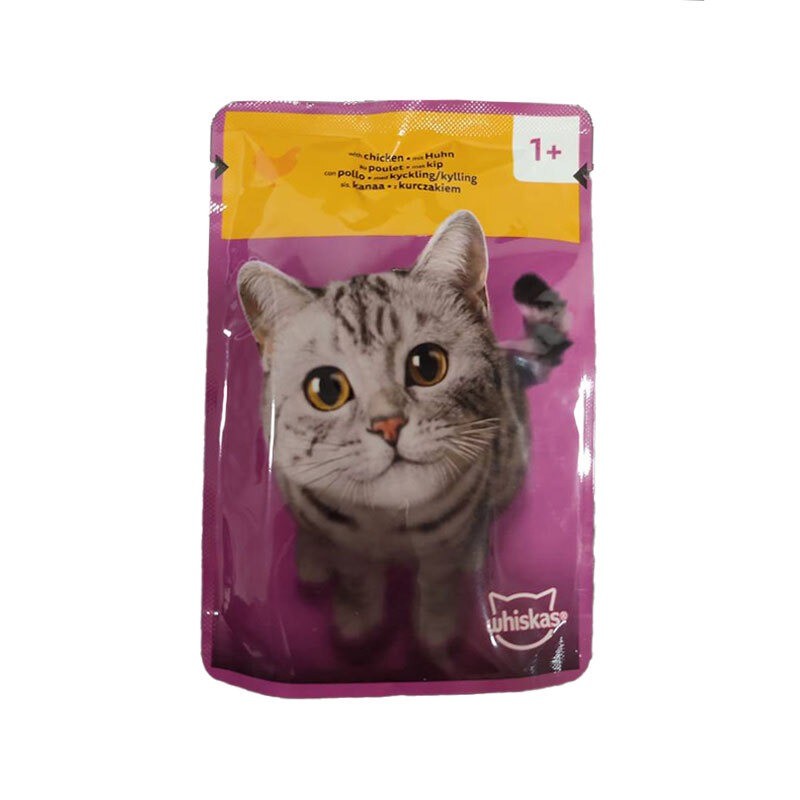 پوچ گربه ویسکاس با طعم مرغ Whiskas Meaty Meals in Jelly وزن 85 گرم
