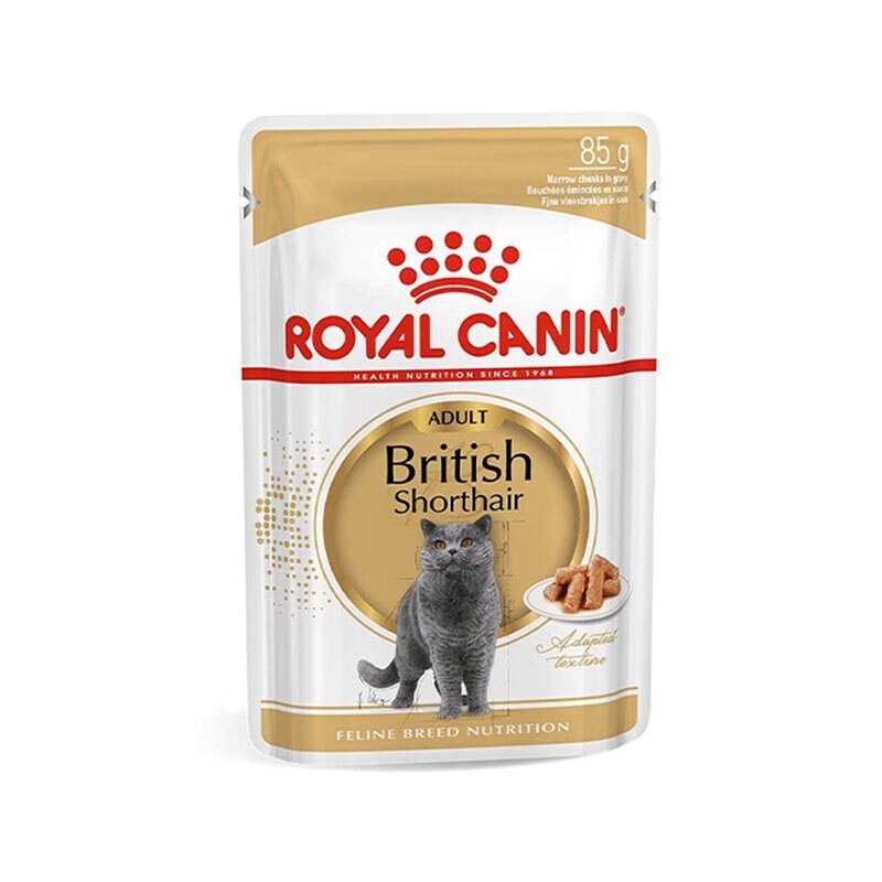 پوچ گربه مو کوتاه نژاد بریتیش رویال کنین Royal Canin Cat Pouch وزن 85 گرم