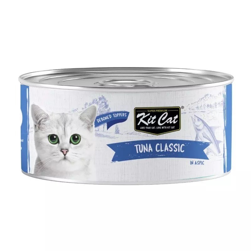 کنسرو غذای گربه کیت کت با طعم ماهی تن کلاسیک KitCat Tuna Classic وزن 80 گرم
