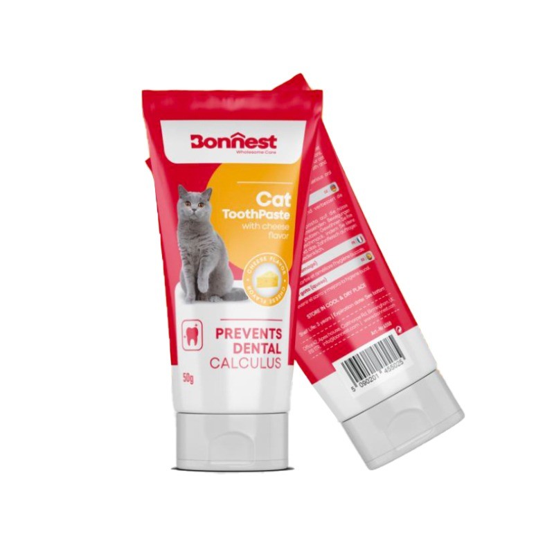 خمیر دندان مخصوص گربه بونست با طعم پنیر Bonnest Cat Toothpaste With Cheese Flavor وزن 50 گرم