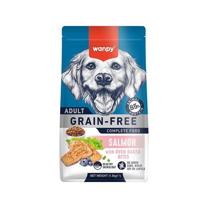 غذای خشک سگ ونپی با طعم سالمون Wanpy Grain Free Adult وزن 12 کیلوگرم