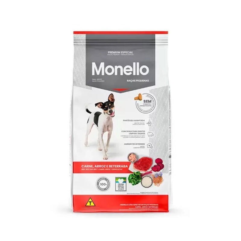 غذای خشک سگ نژاد کوچک مونلو با طعم گوشت و برنج Monello Premium Special وزن 15 کیلوگرم