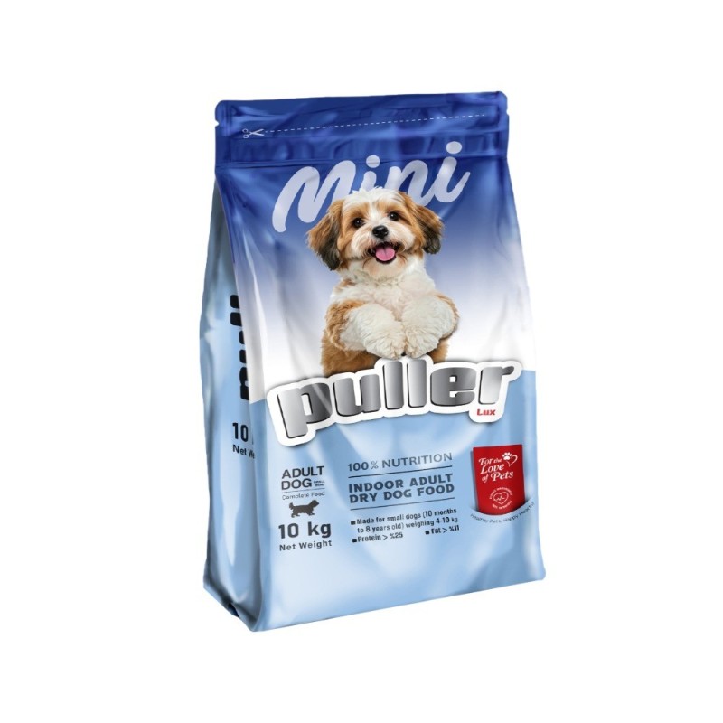 غذای خشک سگ بالغ نژاد کوچک پولر Puller Mini Adult Dog وزن 10 کیلوگرم