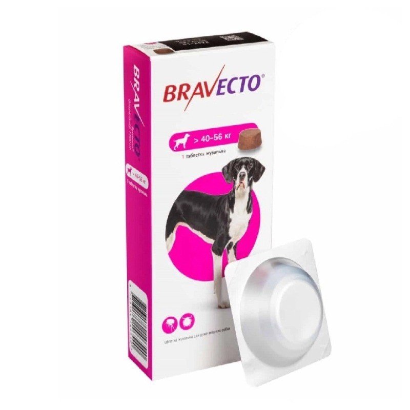 قرص ضدکک و کنه سگ‌های خیلی بزرگ براوکتو Bravecto Flea And Tick Chew For Very Large Dogs