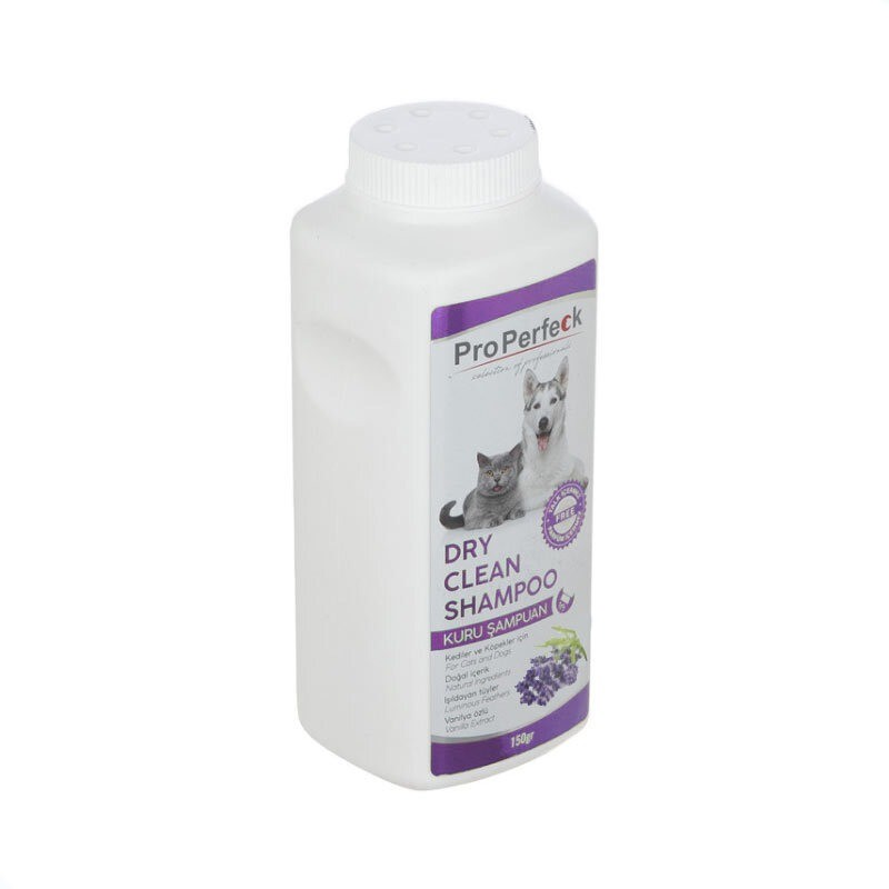 شامپو خشک پودری حیوانات پروپرفک با رایحه لوندر Properfeck Dry Clean Shampoo وزن 150 گرم