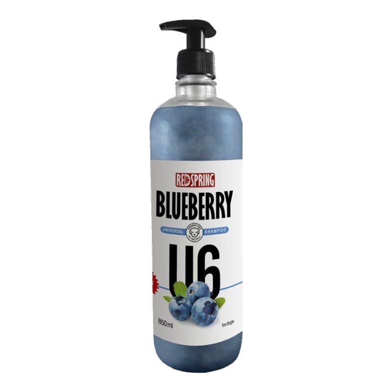شامپو سگ U6 با عصاره بلوبری رداسپرینگ Redspring Blueberry Universal Shampoo U6 حجم 850 میلی لیتر