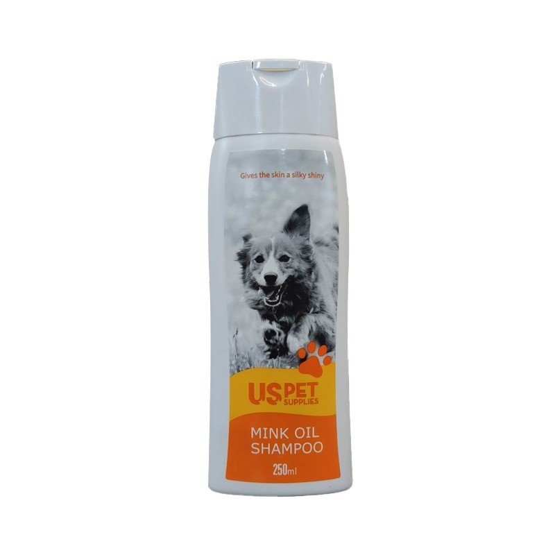 شامپو سگ یو اس پت با روغن مینک USPet Mink Oil Dog Shampoo حجم 250 میلی لیتر