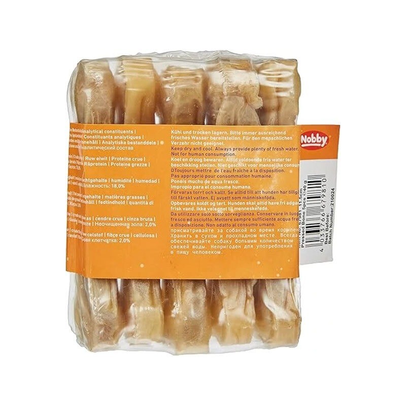 تشویقی استخوانی سگ نوبی با طعم گوساله Nobby Dog chews 12cm بسته 5 عددی