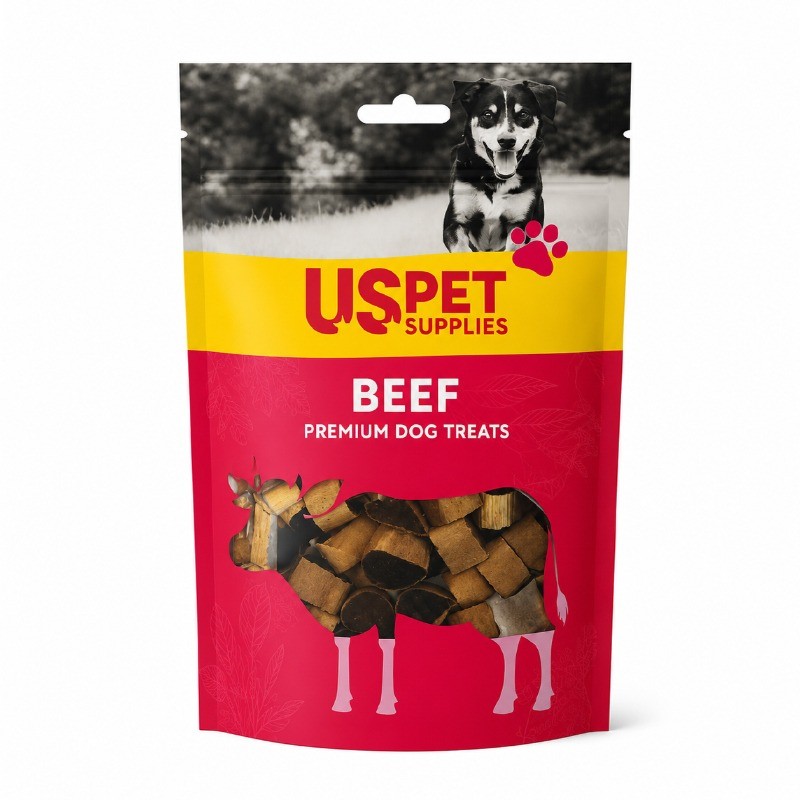 تشویقی سگ یو اس پت با گوشت گاو مدل رول بیف و ماهی USPet Fish Beef Rolls وزن 100 گرم