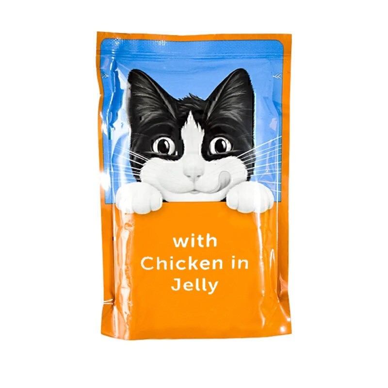 پوچ گربه فلیکس با طعم مرغ در ژله Felix Cat Pouch Chicken In Jelly وزن 85 گرم