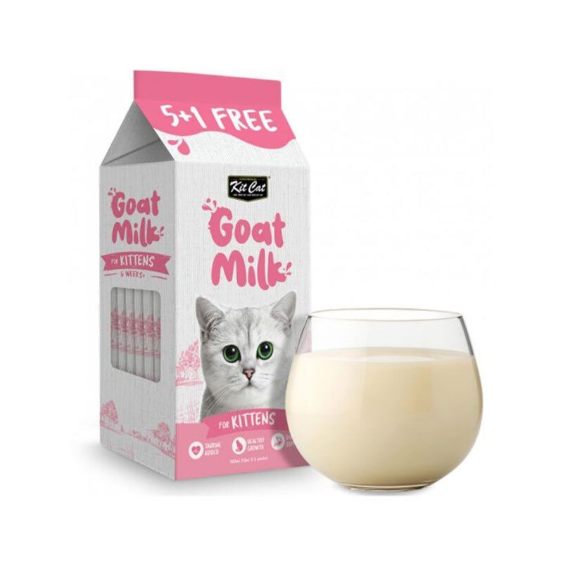 شیر بچه گربه کیت کت با طعم شیر بز Kit Cat Kitten Goat Milk بسته 6 عددی