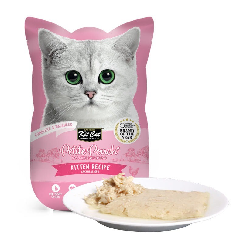 پوچ بچه گربه کیت کت با طعم مرغ Kit Cat Kitten Pouch With Chicken وزن 70 گرم
