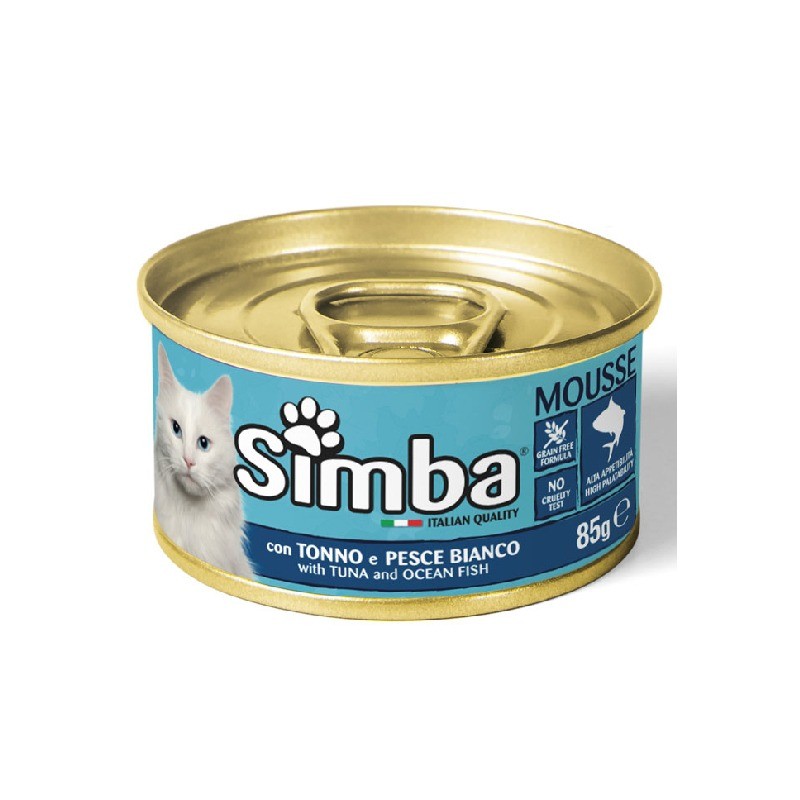 کنسرو غذای گربه مونژه با طعم ماهی تن و اقیانوسی Monge simba Can Cat وزن 85 گرم