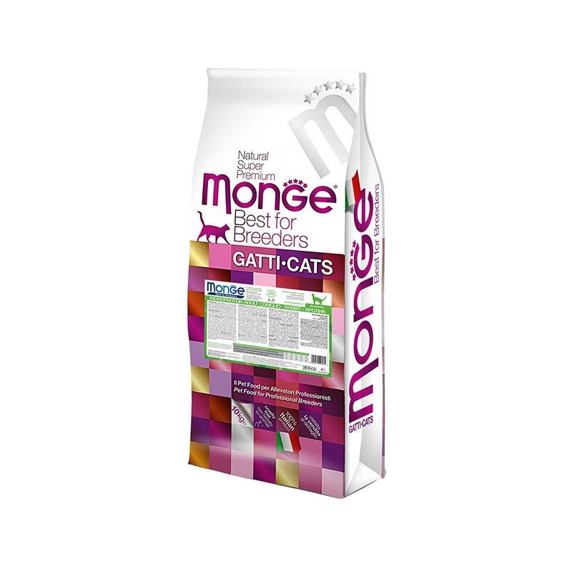 غذای خشک گربه مونژه با طعم گوشت خرگوش Monge Monoprotein Best For Breeders Adult وزن 10 کیلوگرم