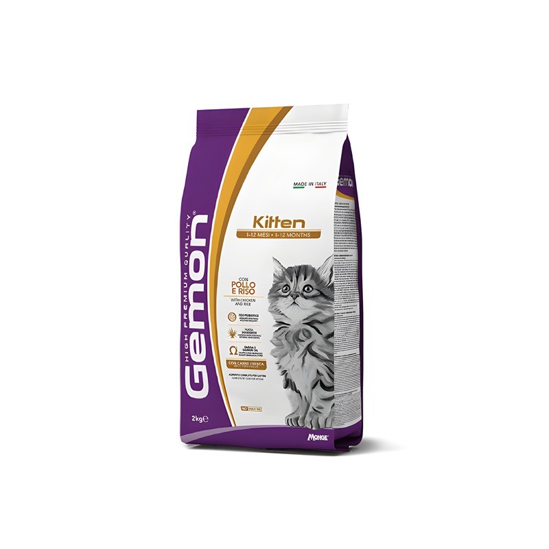 غذای خشک بچه گربه مونژه مدل جمون طعم مرغ و برنج Monge Gemon Kitten Chicken وزن 2 کیلوگرم | پت استوک