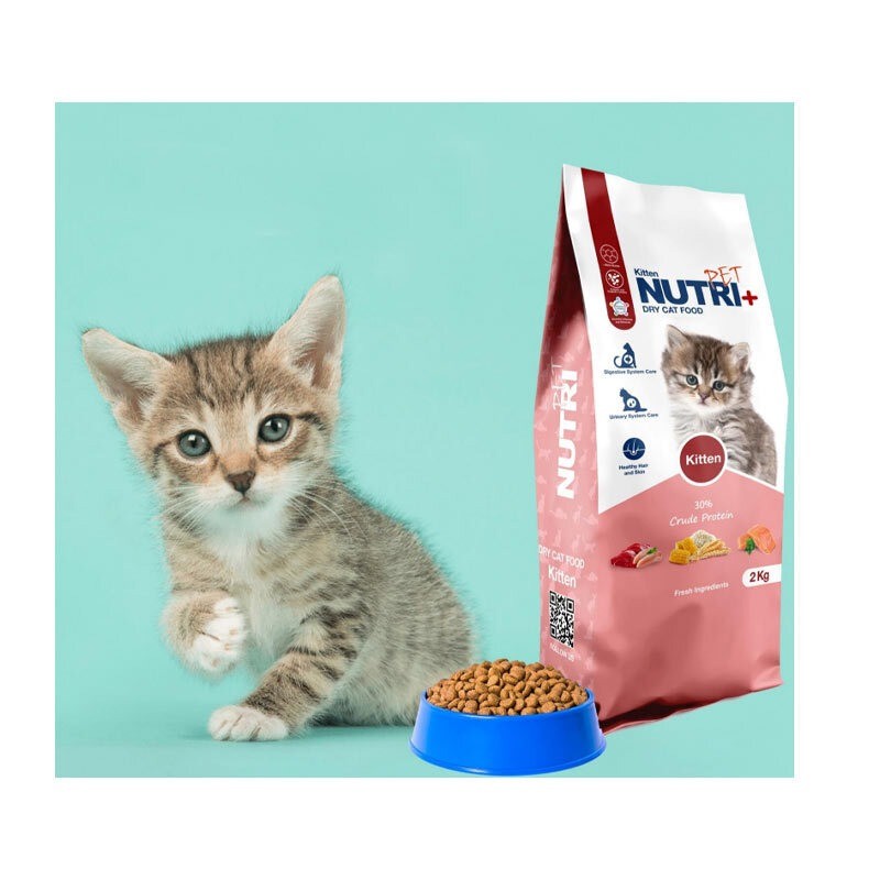 غذای خشک بچه گربه نوتری پت پلاس Nutri Plus Kitten Cat Food وزن 2 کیلوگرم