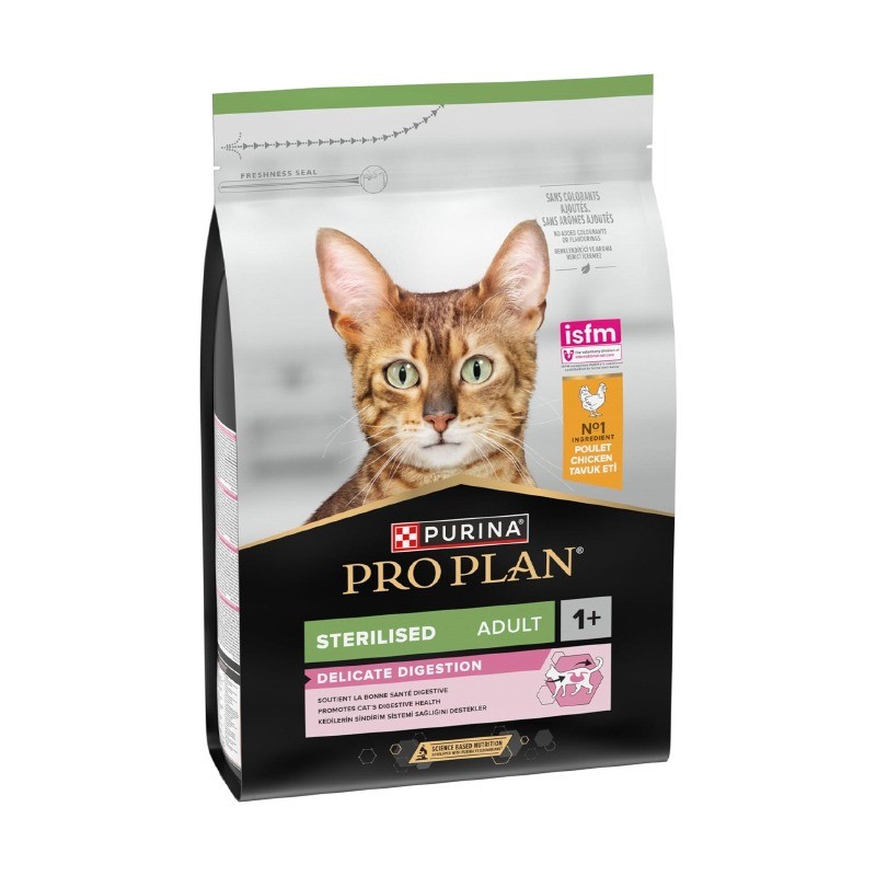 غذای خشک گربه عقیم شده پروپلن با طعم مرغ ProPlan Sterilised Delicate With Chicken وزن 1.5 کیلوگرم