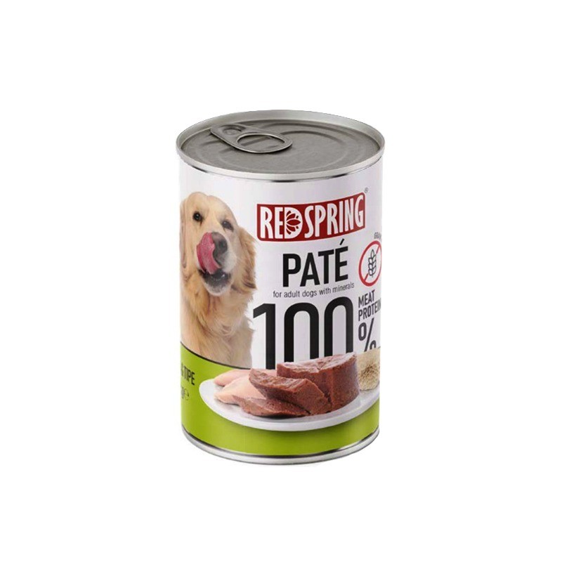 کنسرو غذای سگ رداسپرینگ با طعم مرغ و سیرابی Redspring Dog Chicken Tripe Pate وزن 400 گرم