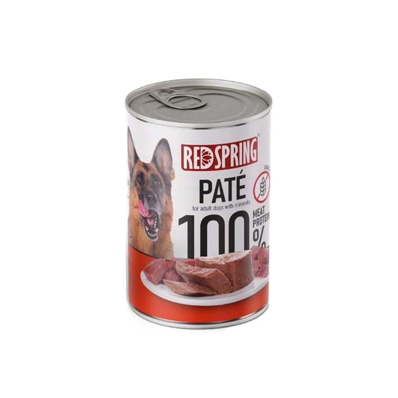 کنسرو غذای سگ رداسپرینگ با طعم گوساله Redspring Dog beef وزن 400 گرم