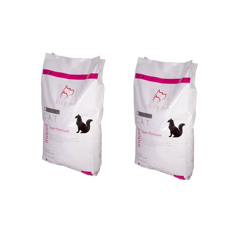 غذای خشک گربه سلبن با طعم مرغ Celebone Cat Dry Food Indoor Cat بسته 2 عددی