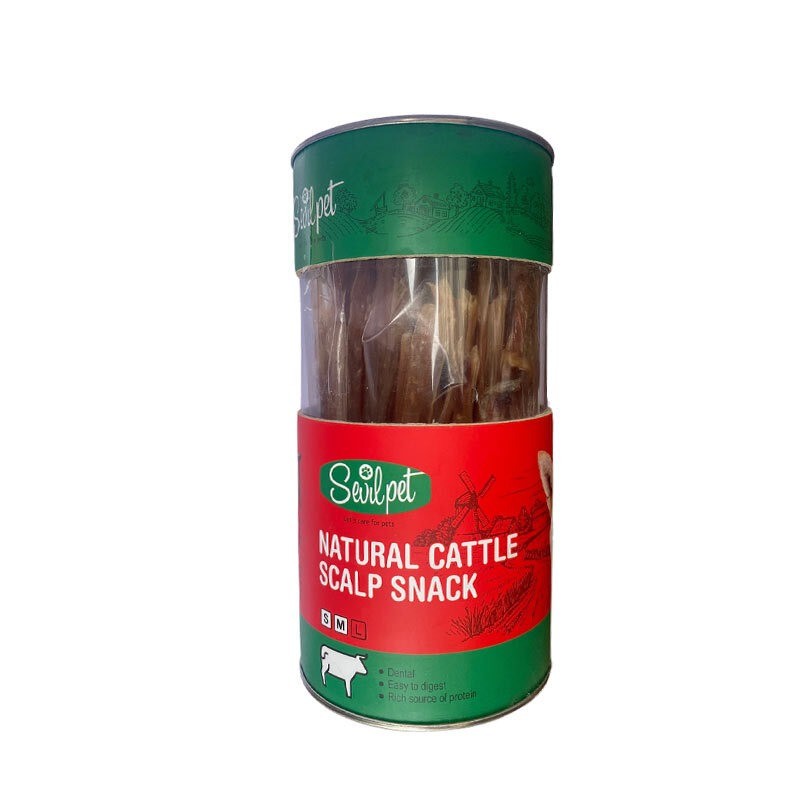تشویقی پوست گاو سگ سویل پت Sevil Pet Dog Snack With Cattle Scalp بسته 40 عددی